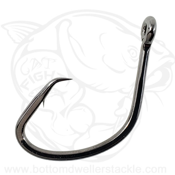 Owner Mutu Hybrid Offset Circle Hook 4174 Black Finish  Bottom Dwellers  Tackle