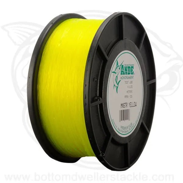 ande premium mono fishing line Ande Monster Yellow Monofilament Half lb Spools 60 lb Test