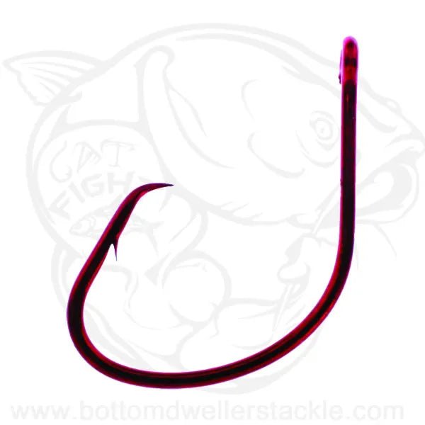 boss fish fishing hook Boss Kat Circle Hook Super Boss Dead Red Finish BK84 Size 1/0 (18pk)