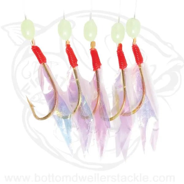 fish eagle lures Eagle Claw Lazer Sharp Bait Rig White Fish Skin; 6
