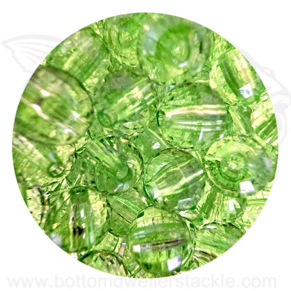 8mm bead green faceted