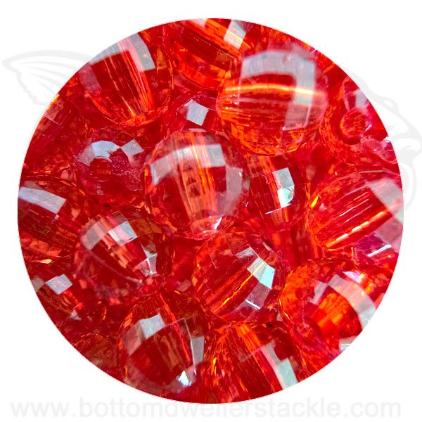 8mm bead red faceted