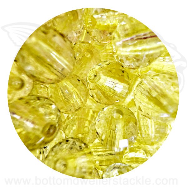 8mm bead yellow faceted