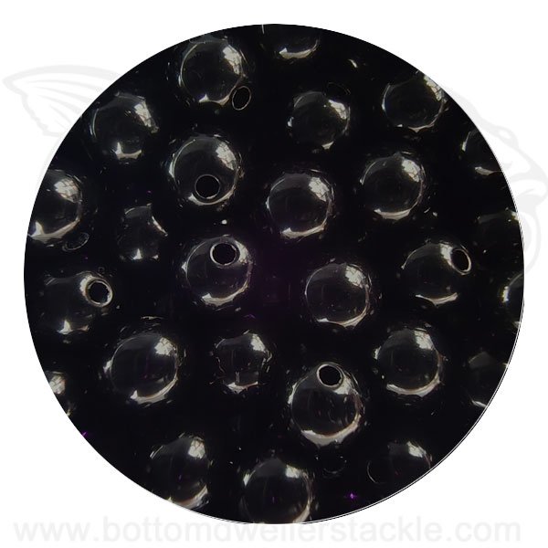 8mm beads black gloss