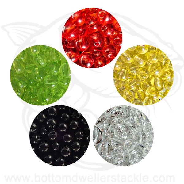 8MM Plastic Gloss Finish Rigging Beads 100 pack