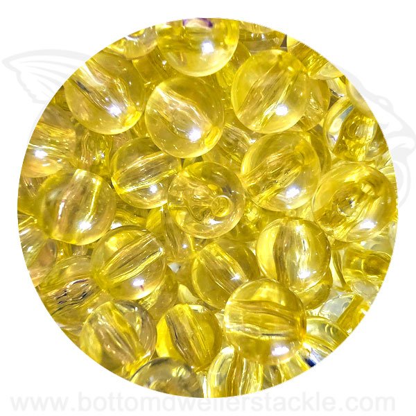 8mm beads yellow gloss