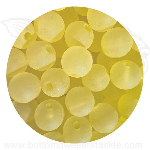8mm beads yellow matte