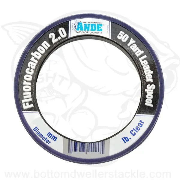 ANDE Fluorocarbon 2 Leader Material 50 yard coil