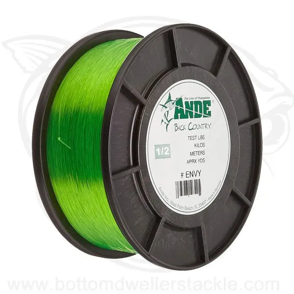 ANDE Back Country Envy Green Monofilament Half LB Spools