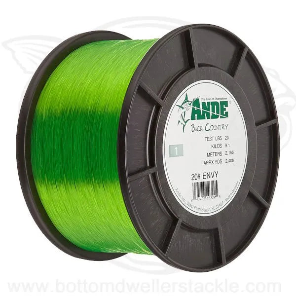 ANDE Back Country Envy Green Monofilament One LB Spools