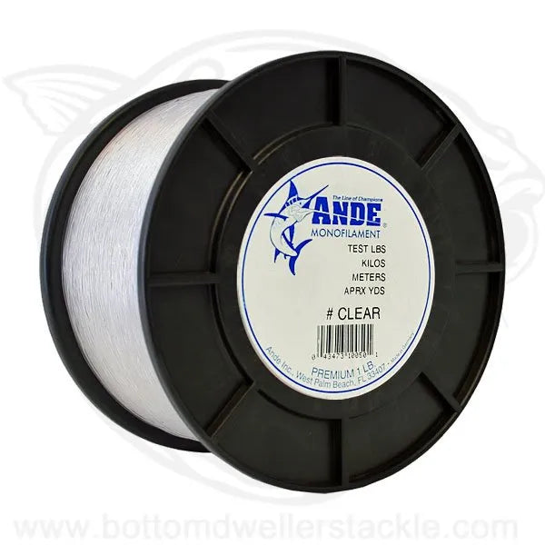 ANDE Premium Clear Monofilament One LB Spools
