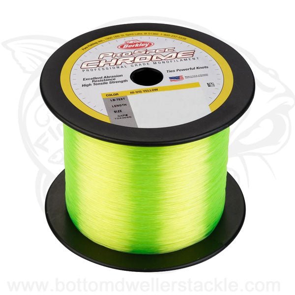 berkley bulk fishing line ProSpec Chrome Monofilament 20 lb / Hi-Vis Yellow / 3000 yd