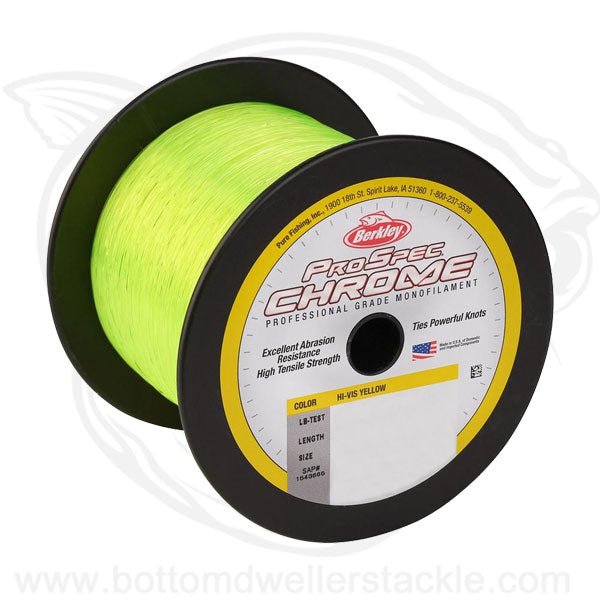 berkley bulk fishing line ProSpec Chrome Monofilament 60 lb / Hi-Vis Yellow / 1000 yd