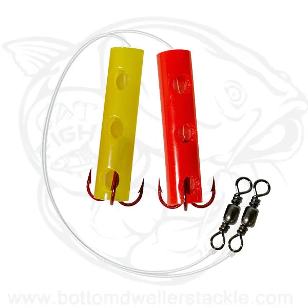 Boss Kat Dip Bait Tube Rigs with Titan Treble Hooks - BKTR-97066