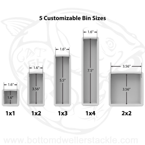 Buzbe Customizable Bins for Colony 28 and Colony 15 Modular Tackle Storage Systems