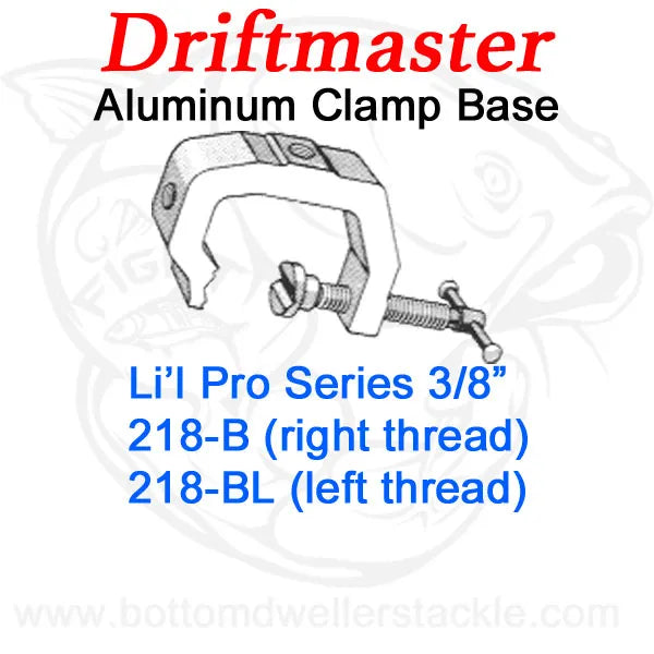 Driftmaster Li'l Pro Series Rod Holder Bases 218-B or 218-BL Universal Clamp