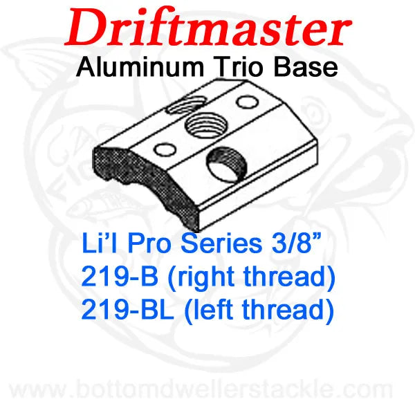 Driftmaster Li'l Pro Series Rod Holder Bases 219-B or 219-BL Trio