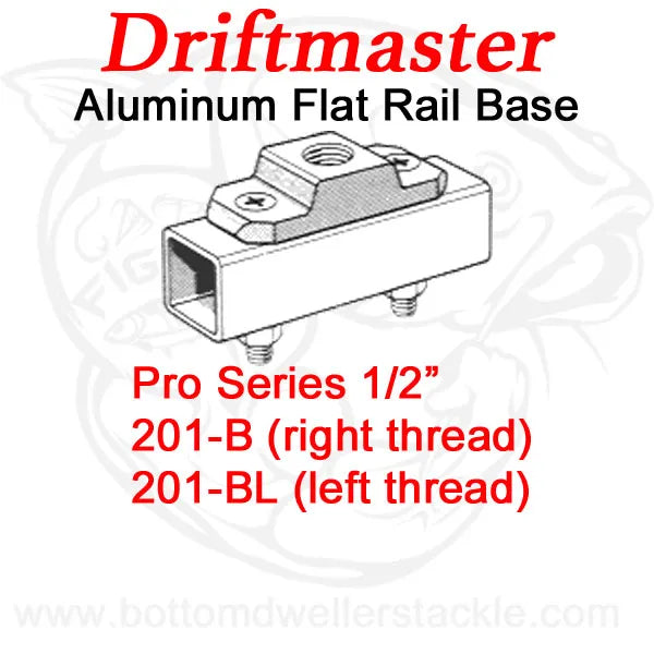 Driftmaster Pro Series Rod Holder Bases 201-B and 201-BL Flat Rail