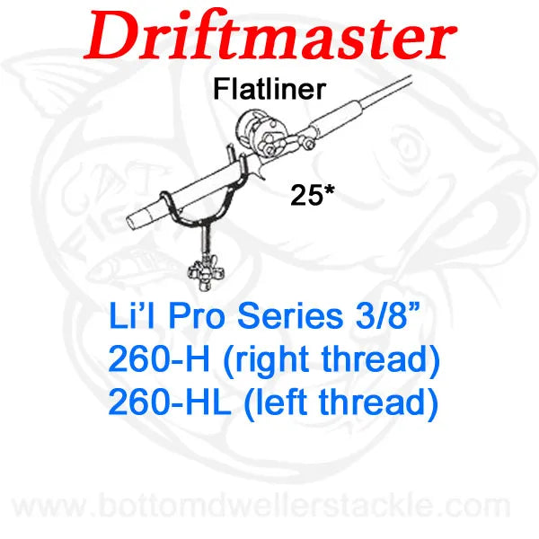 Driftmaster Li'l Pro Series Flatliner Rod Holders 260-H and 260-HL