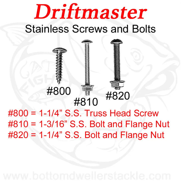 Driftmaster 800 810 820 Mounting Hardware Stainless Steel
