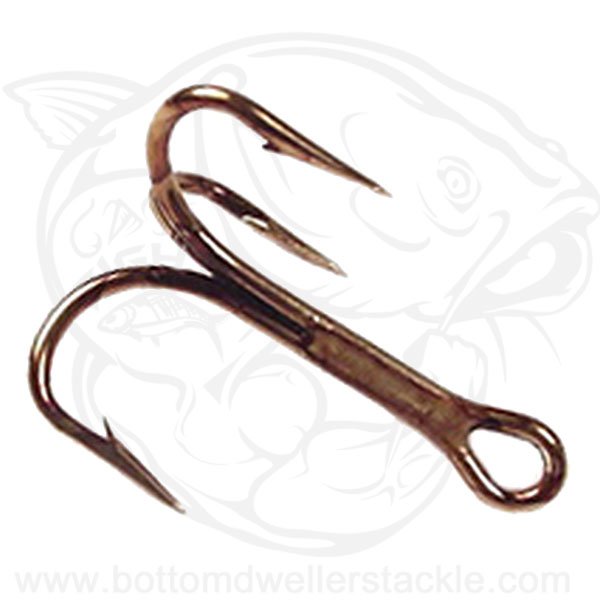 eagle claw treble fishing hooks Eagle Claw Lazer Hook Bronze Treble 4X Size 1/0