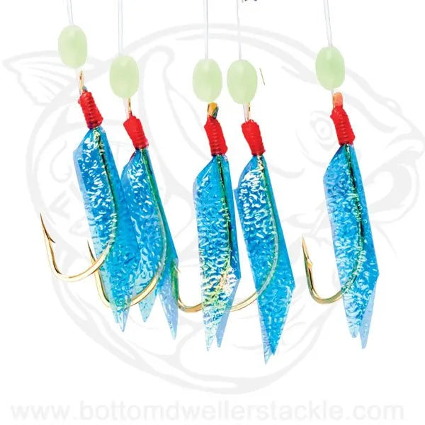 Eagle Claw L947 Lazer Sharp Sabiki Rig Blue Wings