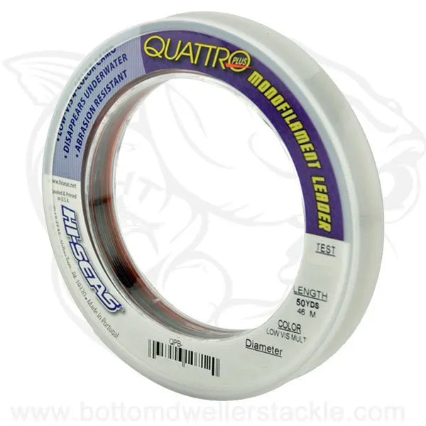 Hi-Seas Camo Quattro Monofilament Leader Material 50 Yards