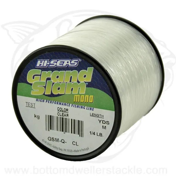 Hi-Seas Grand Slam Monofilament Fishing Line Clear Quarter Pound Spools