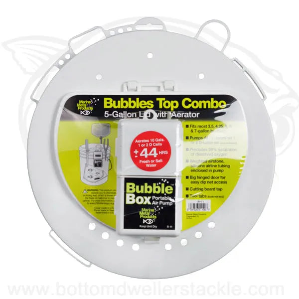 Marine Metal Bubbles Top Combo Universal 5 Gallon Lid with Bubble Box Aerator LB-11