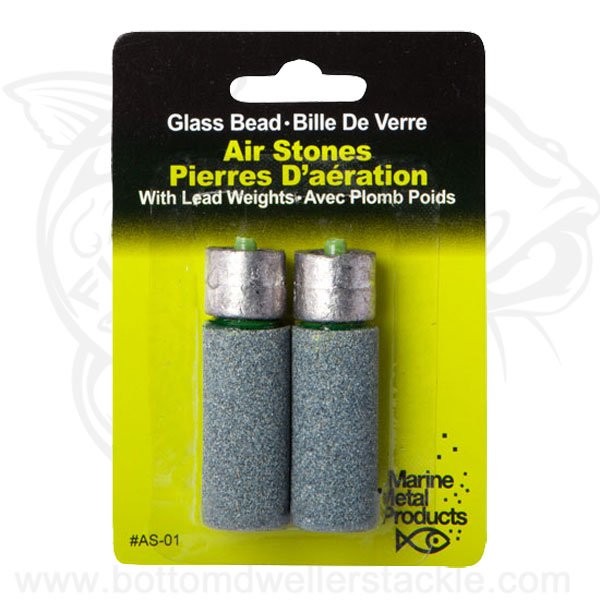 Marine Metal Two Large Glass Bead Airstones Weighted AS-01