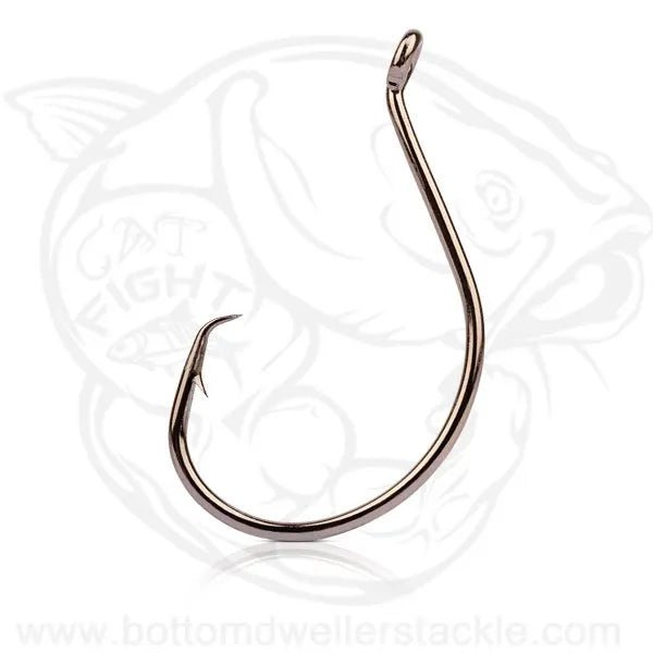 Owner Mutu Hybrid Offset Circle Hook – Black Chrome, Super Sharp, 2/0 Size (8 Pack)