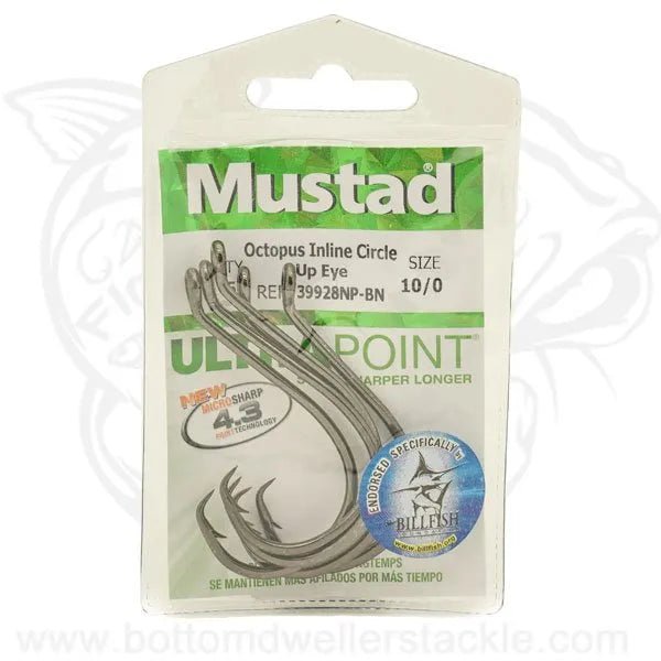 Ami Mustad 39928NP-BN Polpo In Linea Wide Gap Circle – Taglia 5/0 (6 Pezzi)