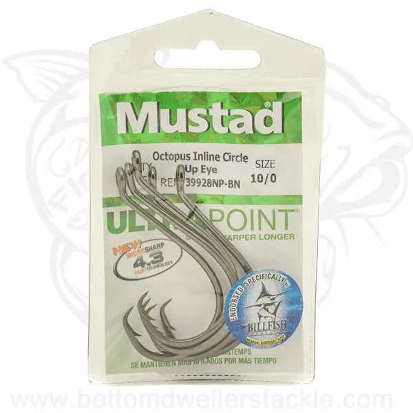 Mustad Demon Octopus Wide Gap In Line Circle Hook 39928