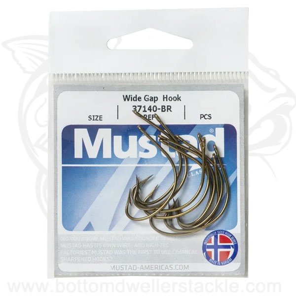 Mustad Wide Gap Hook 37140 Bronze Small pk