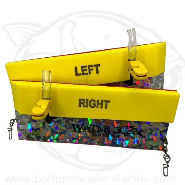 Waterbugz planer boards with glow stick holder