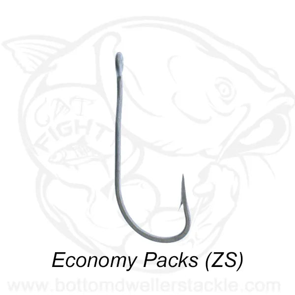 Tru-Turn Catfish Hooks O'Shaughnessy Forged Perma Steel Finish Model 722ZS Economy Packs