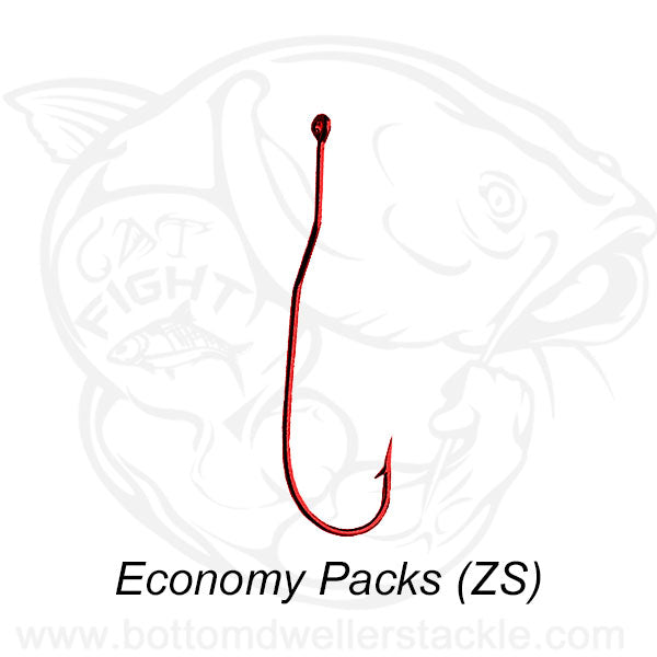 Tru-Turn Aberdeen Hooks Blood Red Finish Panfish Hook Model 853ZS Economy Pack