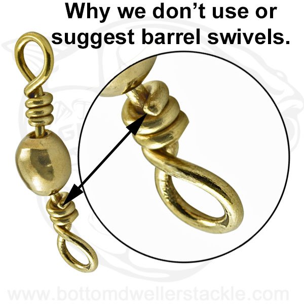 Why we do not use or suggest barrel swivels