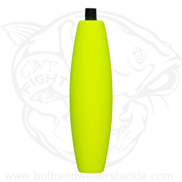 Comal cigar foam peg float no slot yellow 3 inch