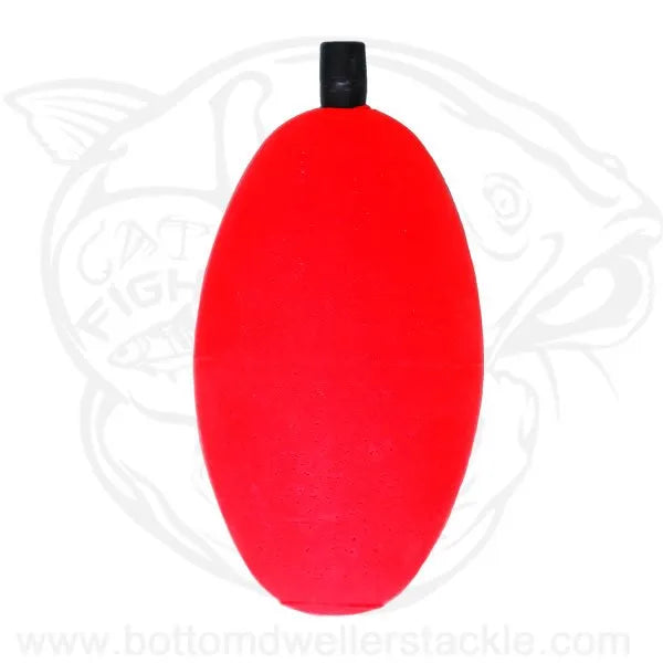 Comal tackle foam peg float no slot red 2.5 inch oval