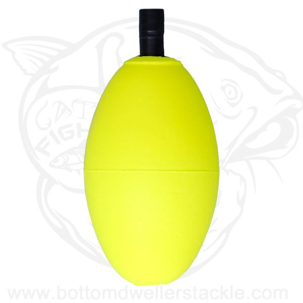 Comal tackle foam peg float no slot yellow 2.5 inch oval