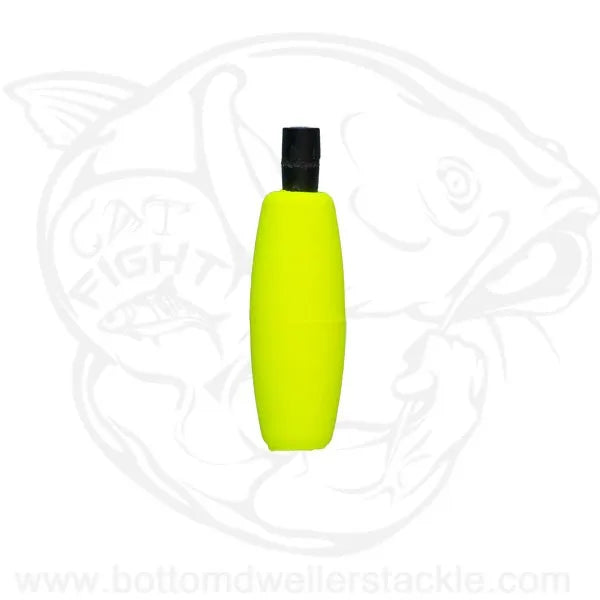 Comal cigar foam peg float no slot yellow 1.5 inch husky