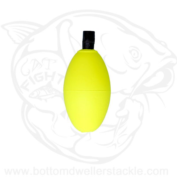 Comal tackle foam peg float no slot yellow 1.5 inch oval