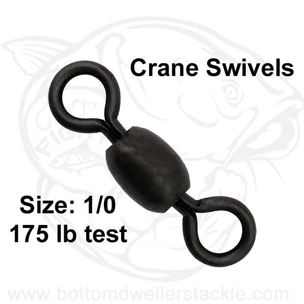Crane Swivels Black Finish Size 1/0