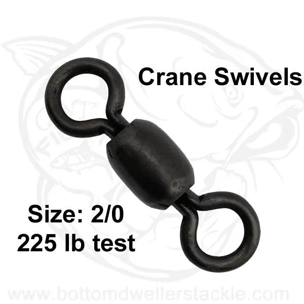 Crane Swivels Black Finish Size 2/0