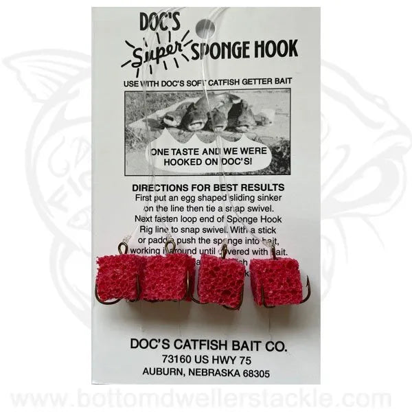 Doc's Super Sponge Dip Bait Hook Rigs