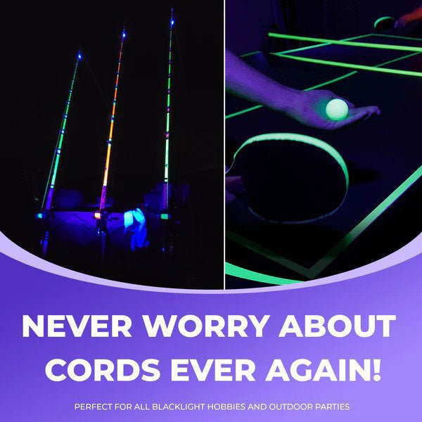Nite IIIs Blacklight LED Fishing Light - 12V, 15ft Cord, With Phono Plug For Night Fishing