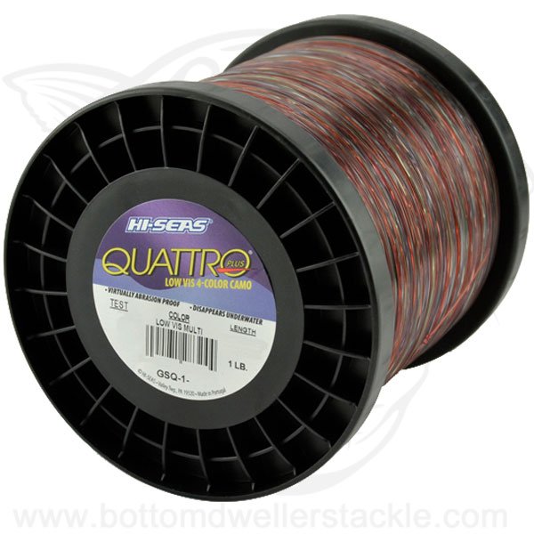 Hi-Seas Camo Quattro Monofilament Fishing Line One Pound Spools