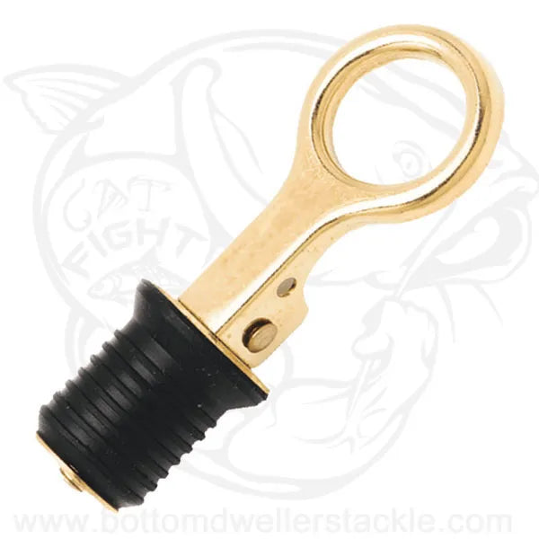 Invincible Marine Brass Snap Boat Drain Plug, 1 inch or 1-1/4 inch