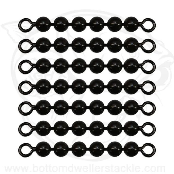 size 10 ball chain fishing swivels black